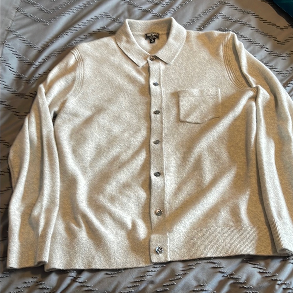 Todd Snyder cashmere button up sweater